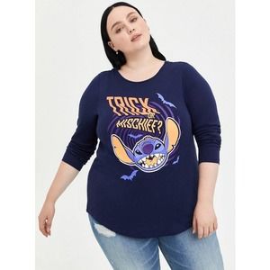 Torrid Cotton Disney Lilo & Stitch Mischief Strap Top Shirt Plus Size: 00X (10)